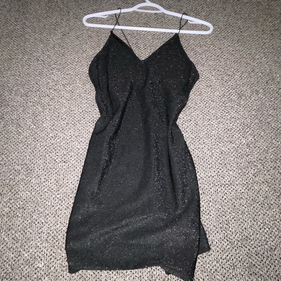 Stunning black sparkly backless dress size small 🪩 - Picture 1 of 4